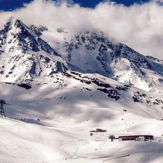 Mountain winter 4k wallpaper