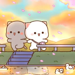 Kawaii winter desktop wallpaper