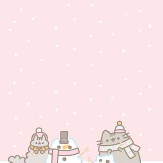 Cute Kawaii winter wallpaper
