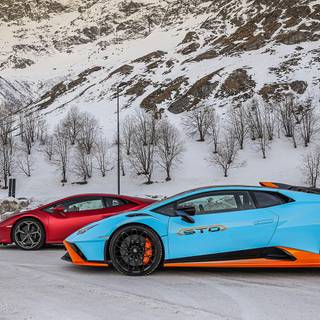 Winter super cars wallpaper