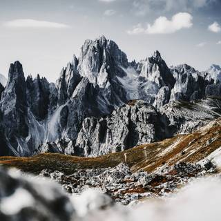 Mountain winter 4k wallpaper