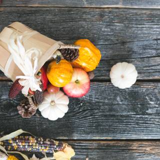 Rustic autumn harvest wallpaper