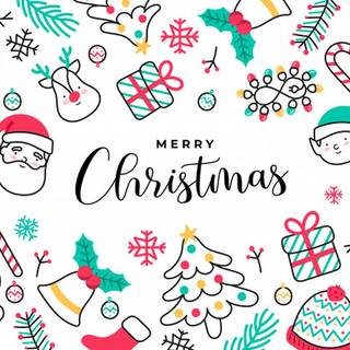 Christmas doodle wallpaper