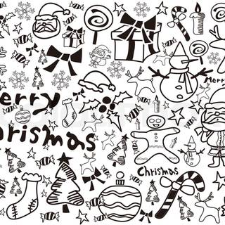 Christmas doodle wallpaper