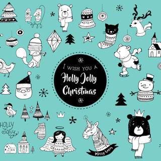 Christmas doodle wallpaper