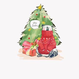 Watercolor Christmas wallpaper