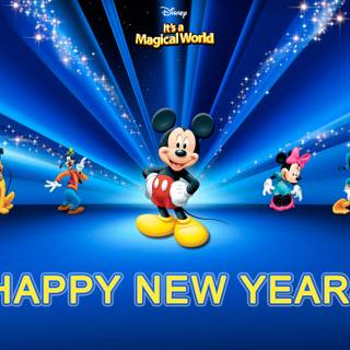 Cartoon Happy New Year wallpaper