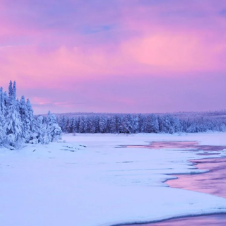 iPhone winter sunset wallpaper