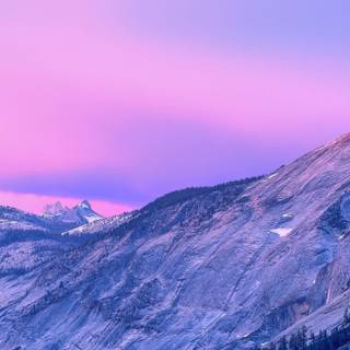 Pink winter sunset wallpaper