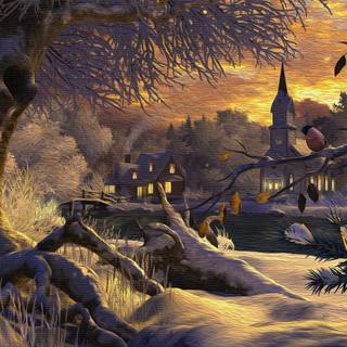 Winter art PC wallpaper