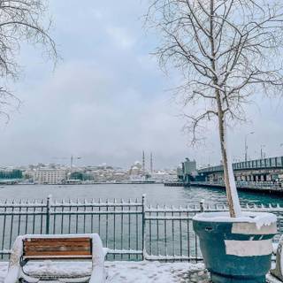 Instanbul winter wallpaper