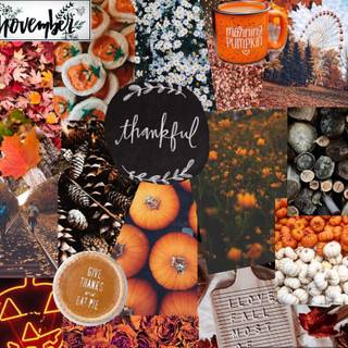 Thanksgiving collage PC wallpaper