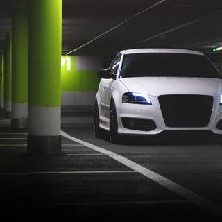 Audi white wallpaper