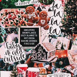 Preppy Xmas wallpaper