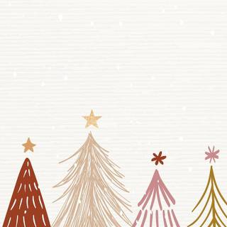Christmas beige minimalistic wallpaper