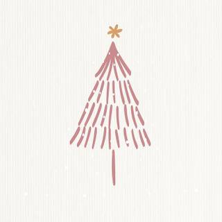 Christmas beige minimalistic wallpaper