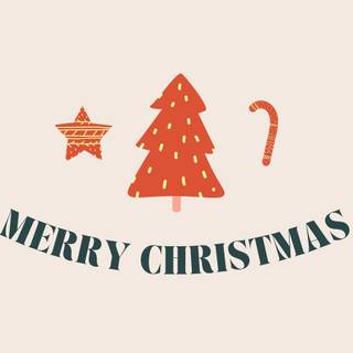 Christmas beige minimalistic wallpaper