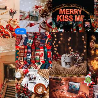 Preppy Xmas wallpaper