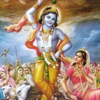 Krishna Govardhan wallpaper