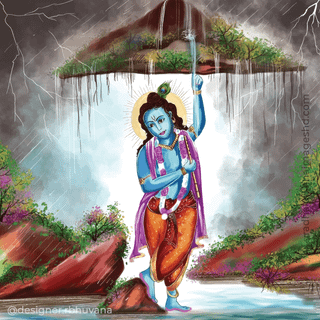 Krishna Govardhan wallpaper