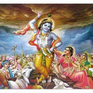 Krishna Govardhan wallpaper