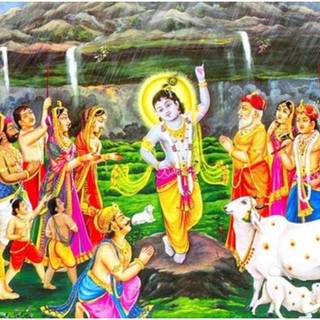 Krishna Govardhan wallpaper