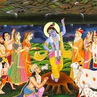 Krishna Govardhan wallpaper