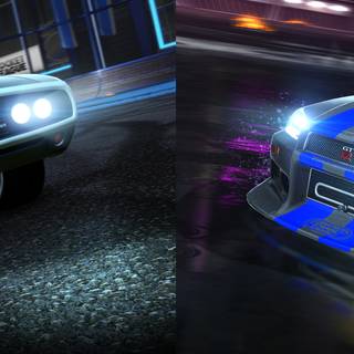 Car dual monitor wallpaper