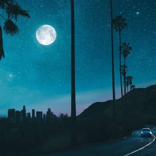 Late night city wallpaper