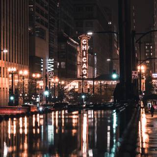 Late night city wallpaper