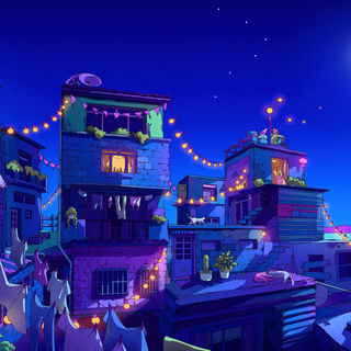 Late night city wallpaper