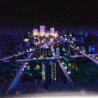 Late night city wallpaper