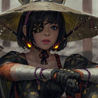 Lady samurai wallpaper