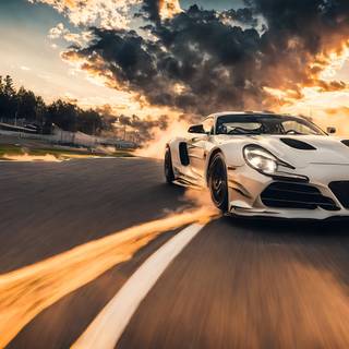 Car race 4k wallpaper