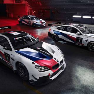 Red and blue car wallpaper