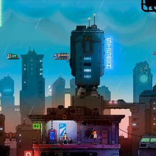 Pixel city 4k wallpaper