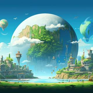 Pixel city 4k wallpaper