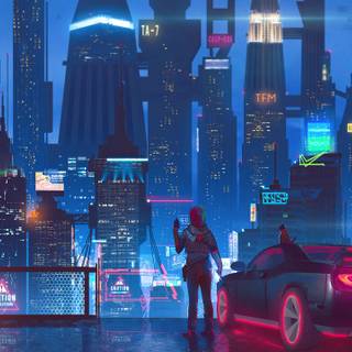 Pixel city 4k wallpaper