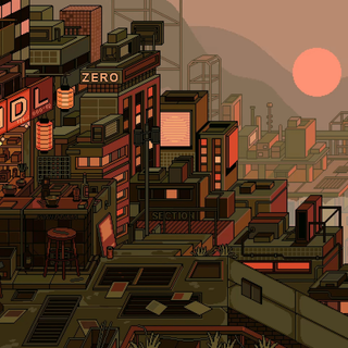 Pixel city 4k wallpaper