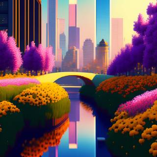 Pixel city 4k wallpaper