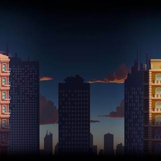 Pixel city 4k wallpaper