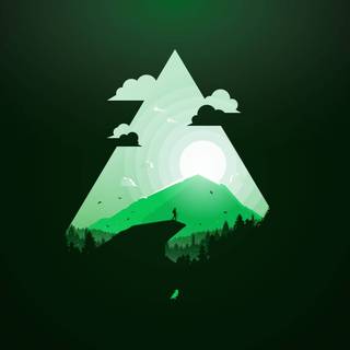 Green minimal 4k wallpaper