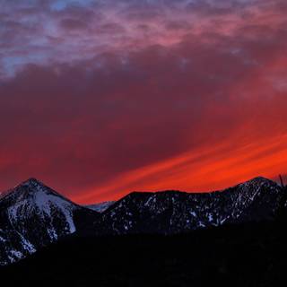 Snow sunset 4k wallpaper