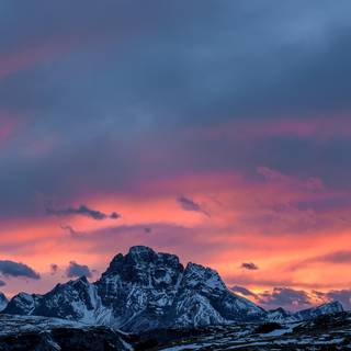 Snow sunset 4k wallpaper