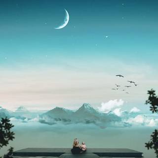 Chill anime iPhone wallpaper