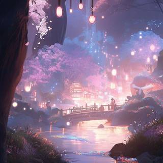 Chill anime iPhone wallpaper