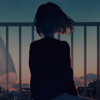 Chill anime iPhone wallpaper