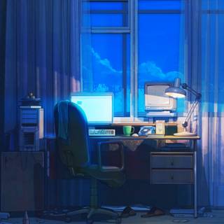 Chill anime iPhone wallpaper