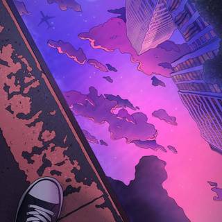 Chill anime iPhone wallpaper