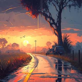 Chill anime iPhone wallpaper